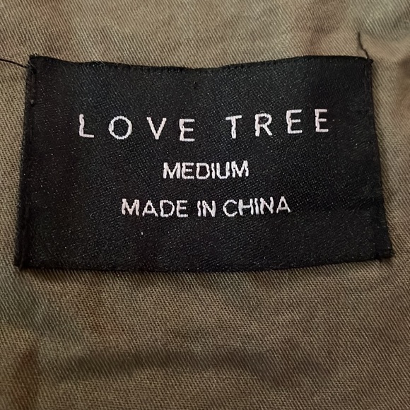 Love Tree Olive Jacket Size M - Picture 2 of 2